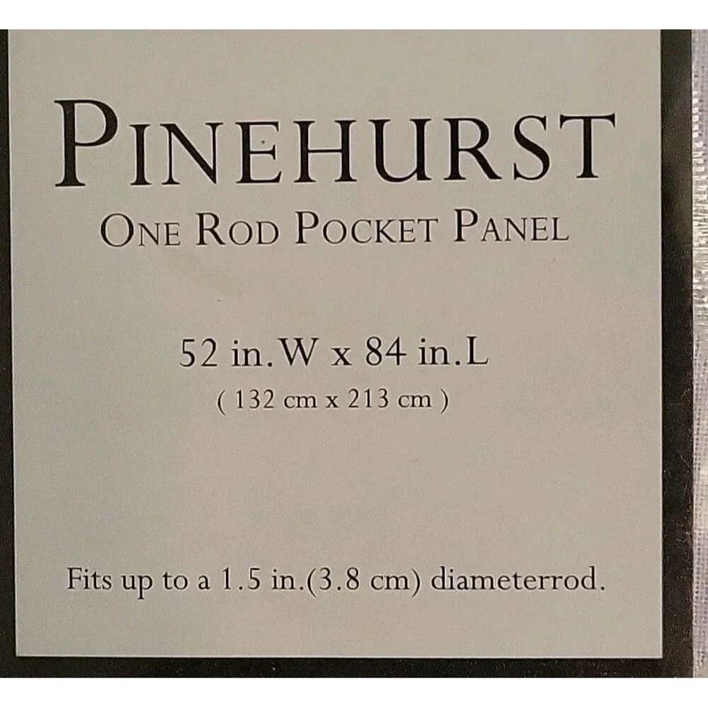 Pinehurst One Rod Pocket 2 Panels Gray/Fog 52in W X 84in L Curtains